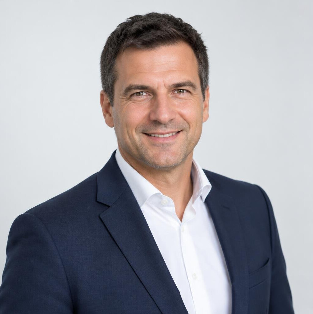 Portrait of a businessman in a suit with a friendly smile