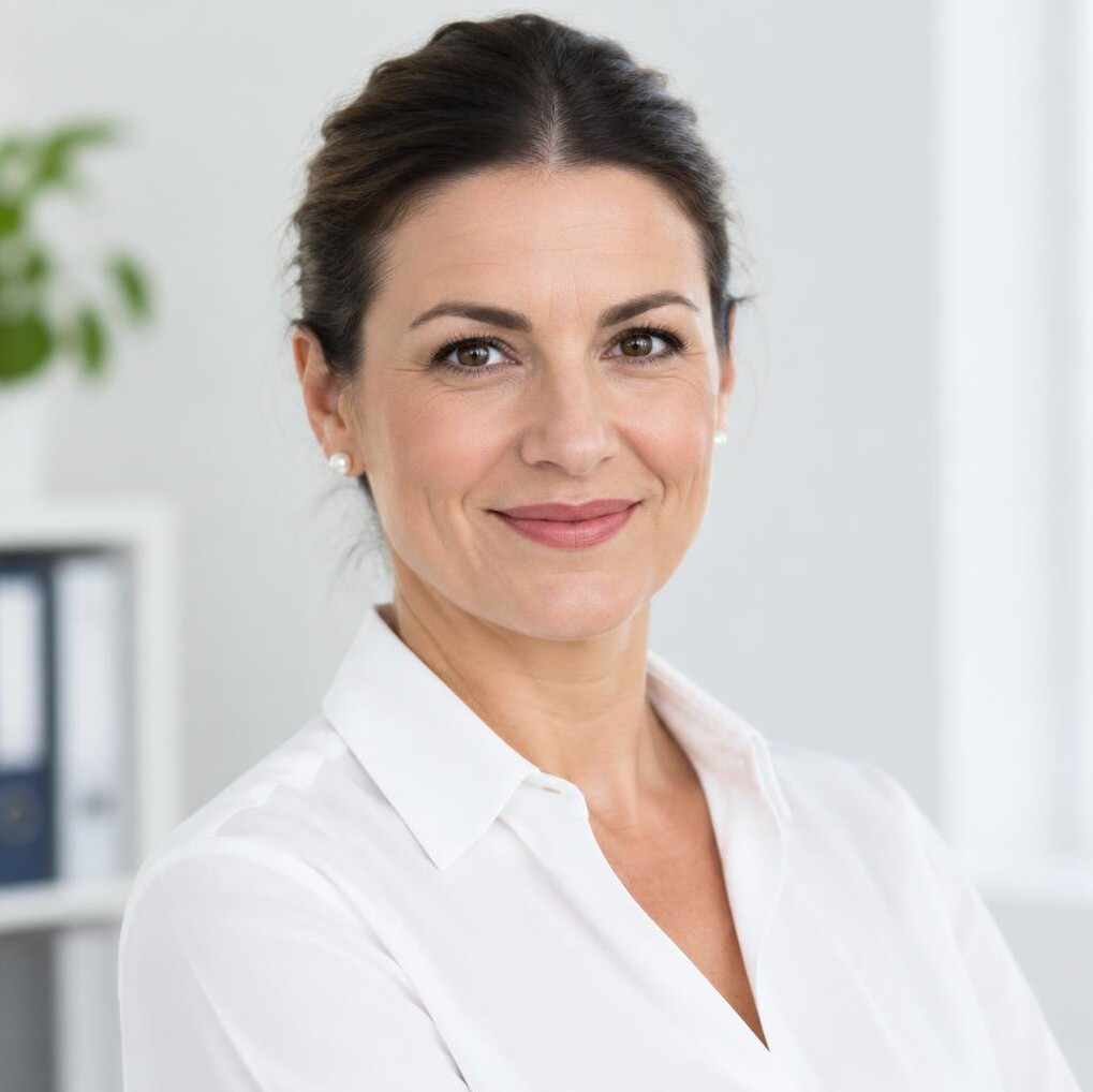 Portrait of a young woman with a gentle smile